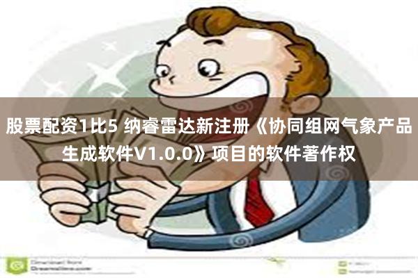 股票配资1比5 纳睿雷达新注册《协同组网气象产品生成软件V1.0.0》项目的软件著作权