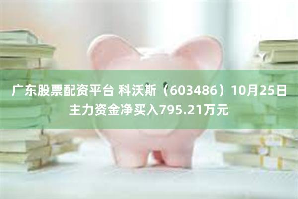 广东股票配资平台 科沃斯（603486）10月25日主力资金净买入795.21万元