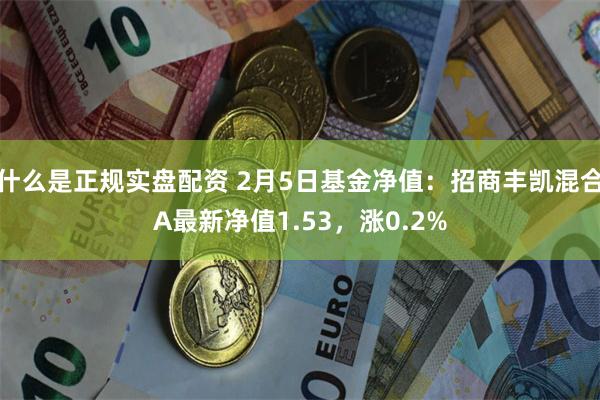 什么是正规实盘配资 2月5日基金净值：招商丰凯混合A最新净值1.53，涨0.2%